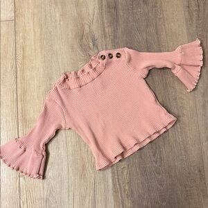 Rachel Zoe Pink Ruffle Button Blouse